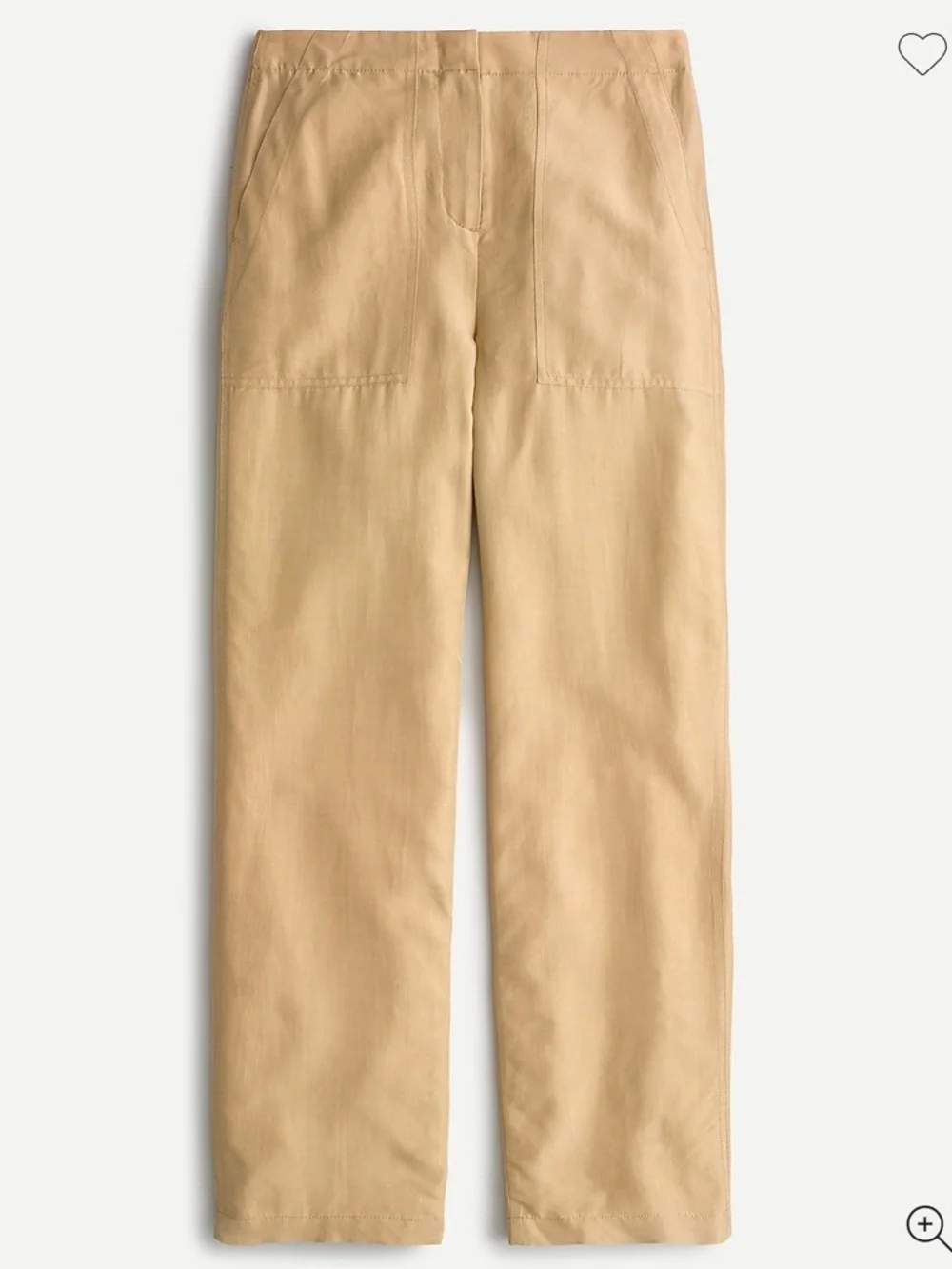 J. Crew Straight-leg pant with surplus pockets Honey Brown 00